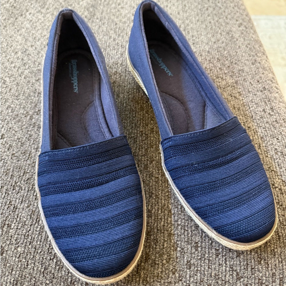 Grasshoppers Navy Blue Espadrille Slip-On Flats